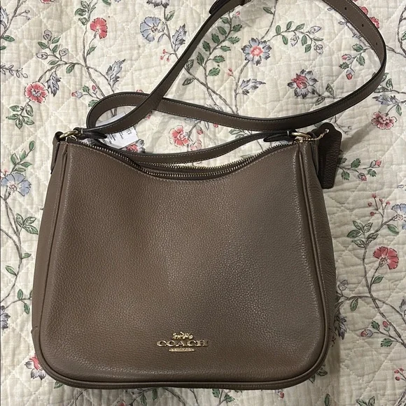 Coach pebble leather Ellie file crossbody dark stone - Picture 1 of 7